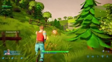 Mockup 3D Shooter Multiplayer Video Game