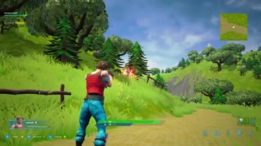 Mockup 3D Shooter Multiplayer Video Game