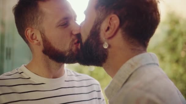 Gay Couple Home — Stock video