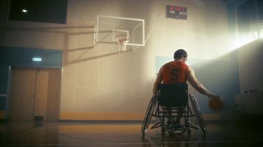 Tekerlekli sandalye Basketbolcu Atış Topu