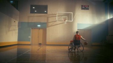 Tekerlekli sandalye Basketbolcu Atış Topu