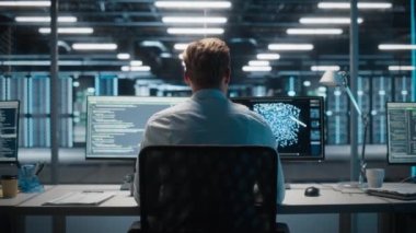 Veri Merkezinde Bilgisayar Uzmanı. Mov