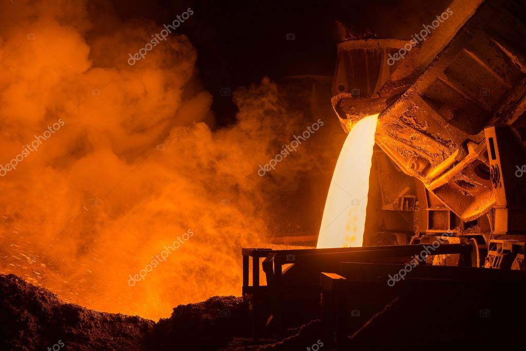 Impianto siderurgico — Foto Stock