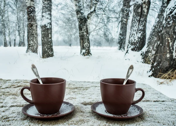 Two cups of tea — Stock Photo, Image