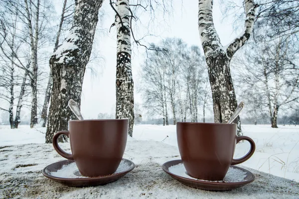 Дві чашки чаю — стокове фото
