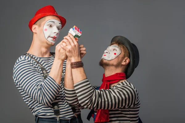 Two clowns — Stock fotografie