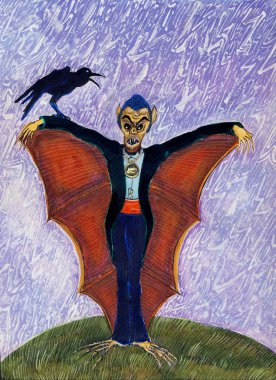 karga ile Halloween komik batcula
