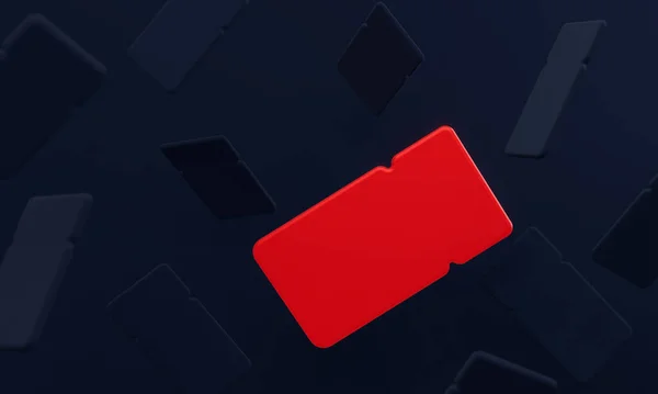 ダークブルークーポンの背景 1つの明るい赤いクーポンで ブラック フライデー — ストック写真