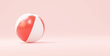 3d plaj topu. 3B görüntüleme dokuları için boş bir boşluk ile