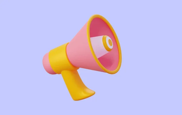 3D Pink δυνατά ομιλητής για τις κοινοποιήσεις των διαφόρων πωλήσεων. 3d απόδοση — Φωτογραφία Αρχείου
