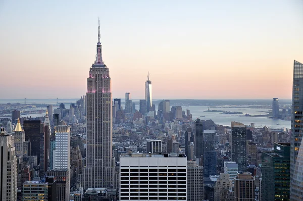 New York'ta gün batımı — Stok fotoğraf