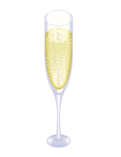 Champagneglas isoleret. Vektorillustration – Stock-vektor