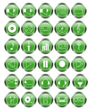 ses simgeler kümesi. vektör çizim