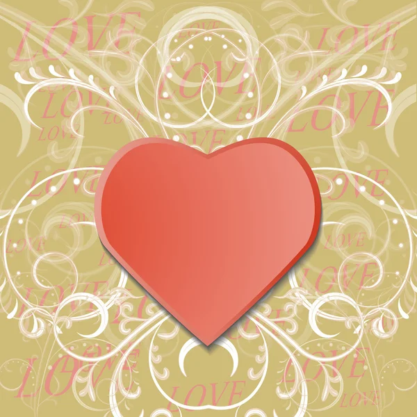 Valentine's day backgraund with heart. — Stock Vector