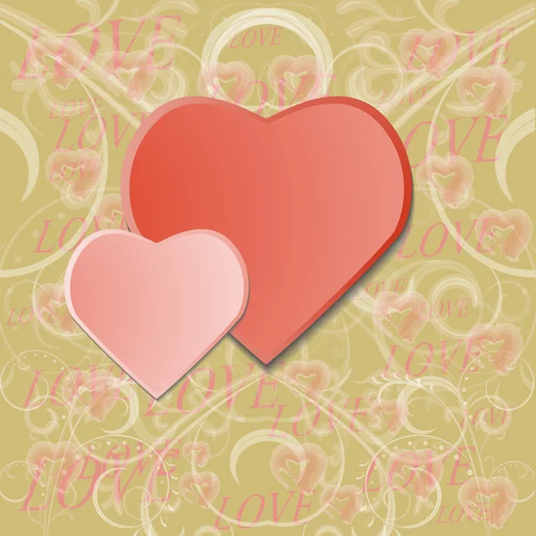 Valentine's day backgraund with heart. — Stock Vector