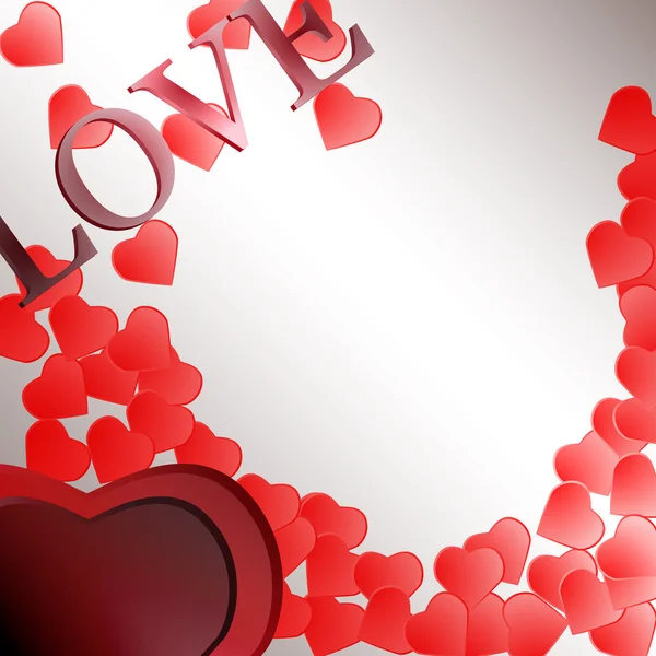 Grunge valentine's day backgraund with hearts. — Stock Vector