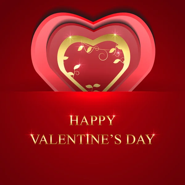 Sevgililer günü geçmiş ile altın Kalpler.