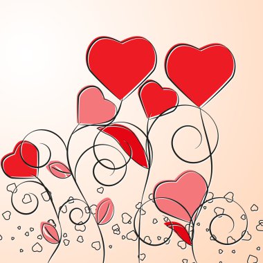 Kalpli sevgililer günü arkaplanı