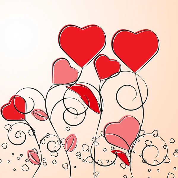Día de San Valentín fondo con corazones — Archivo Imágenes Vectoriales