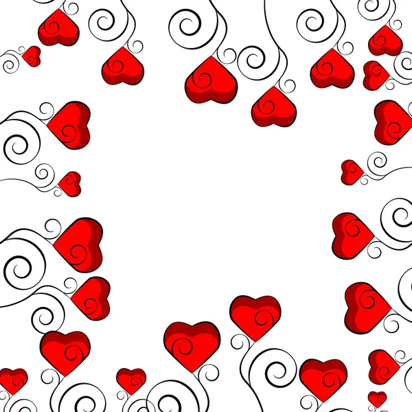 Día de San Valentín fondo con corazones — Archivo Imágenes Vectoriales