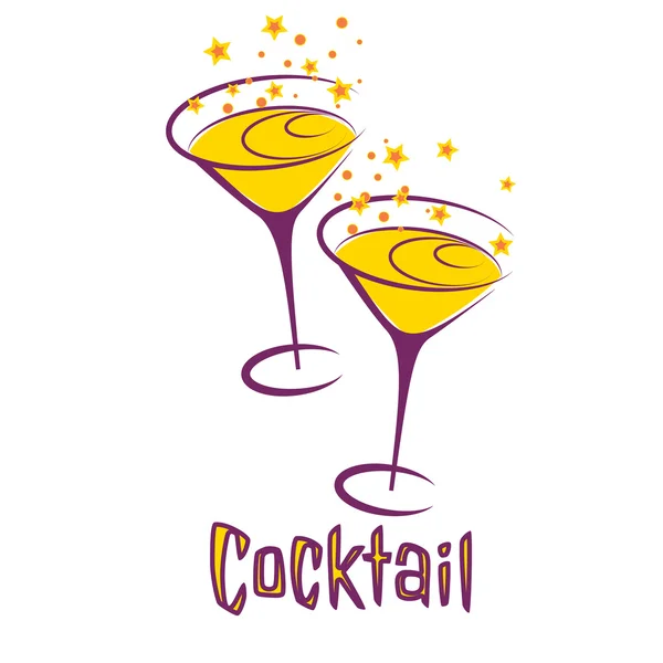 Cocktailparty kaart. vectorillustratie — Stockvector