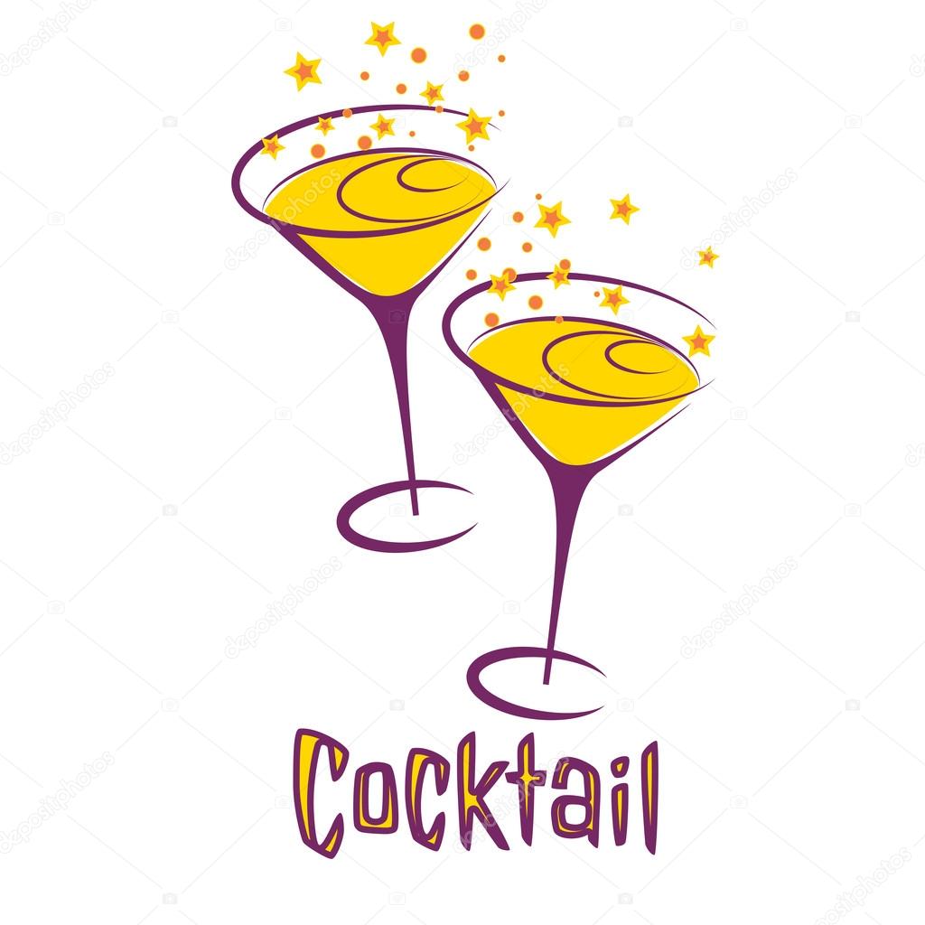 Cocktail party card. Vector illustration