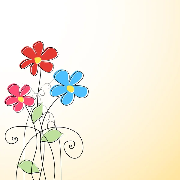 花の背景。ベクトル イラスト — ストックベクタ