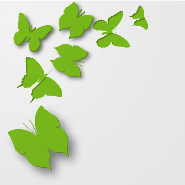 Kağıt kelebekler. vektör çizim