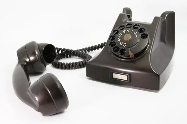 Retro telefone preto — Fotografia de Stock