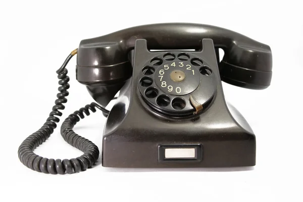 Retro telefone preto — Fotografia de Stock