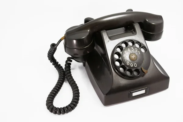 Telefon retro czarny Obraz Stockowy