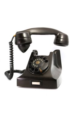 eski siyah telefon