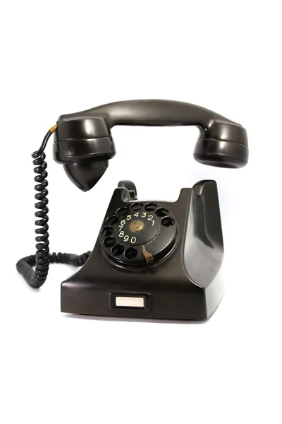Velho telefone preto — Fotografia de Stock