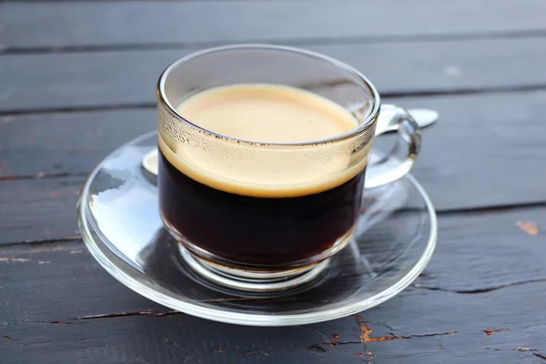 Zwarte koffie — Stockfoto