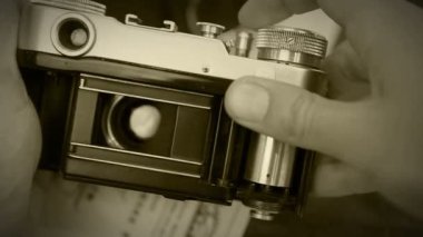 eski film reporteurs mekanizması çalışma çekim