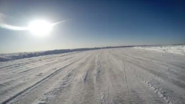 Crazy kış sürücü zaman sukut görünümü