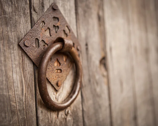 Manija de puerta de puerta de madera vieja Vintage —  Fotos de Stock