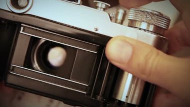 eski film reporteurs mekanizması çalışma çekim