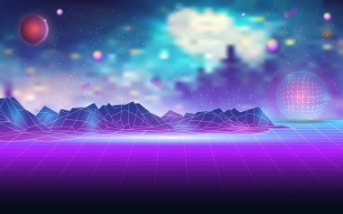 Geleceğin dijital teknolojisi metaverse, renkli arka plan kavramı. Vektör illüstrasyonu E10