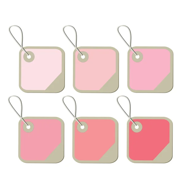 Pink tags — Stock Vector