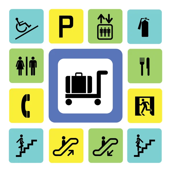 Winkelcentrum pictogrammen — Stockvector