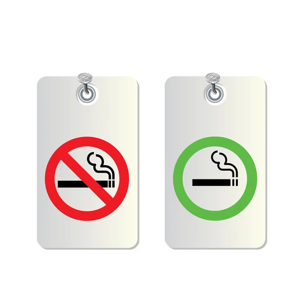 No smoking and Smoking area — Stock Vector