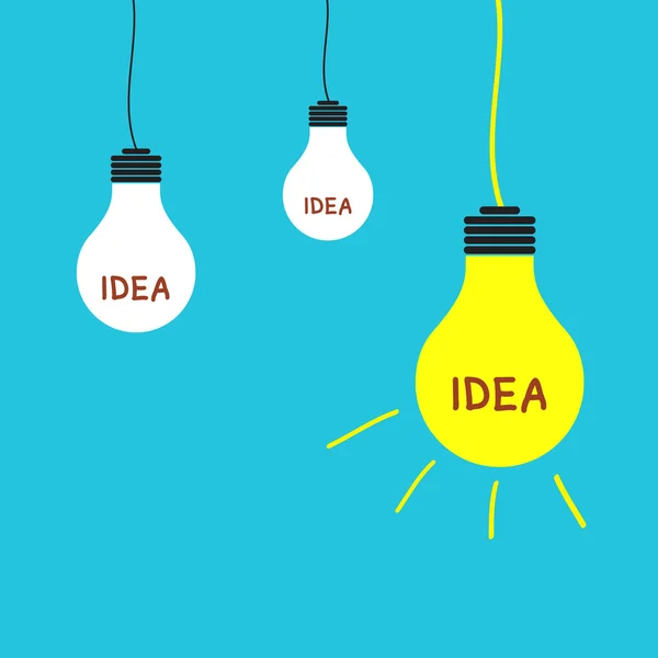 Light bulb idea — Stock Vector