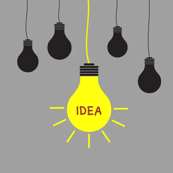 Light bulb idea — Stock Vector