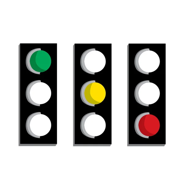 Vector traffic lights — Stock Vector