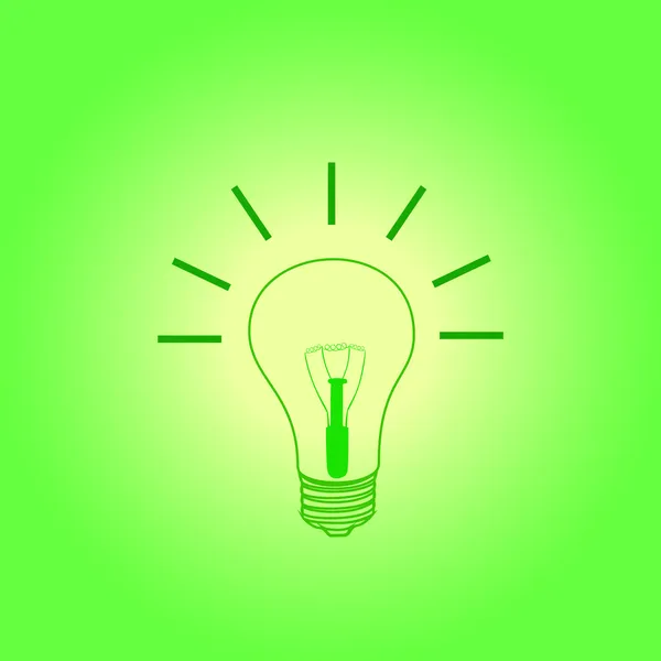 Gloeilamp idee — Stockvector