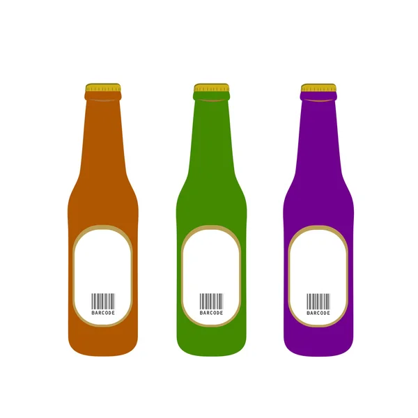 一瓶啤酒 — 图库矢量图片