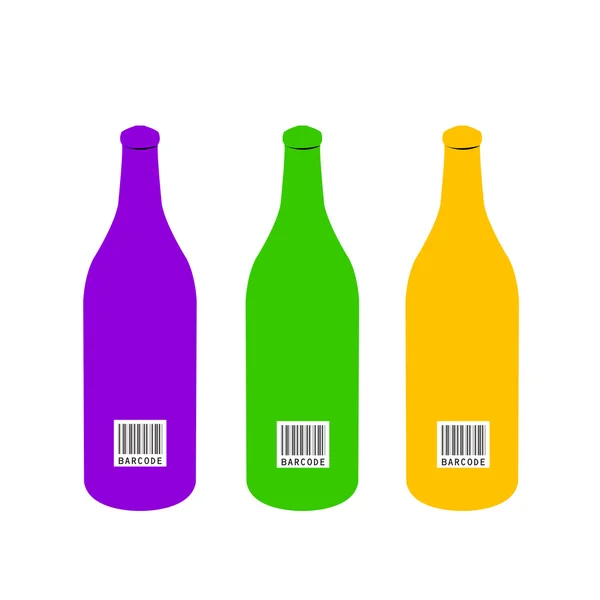 Botella de vino — Vector de stock