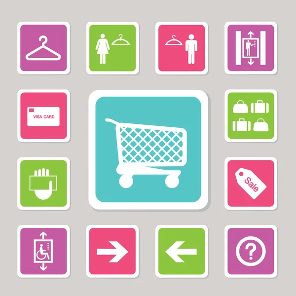 Shopping mall icons set 2 — Stock Vector