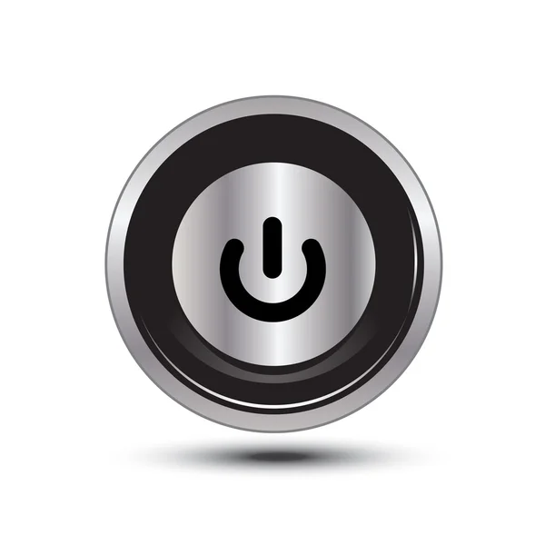 Botón de aluminio — Vector de stock